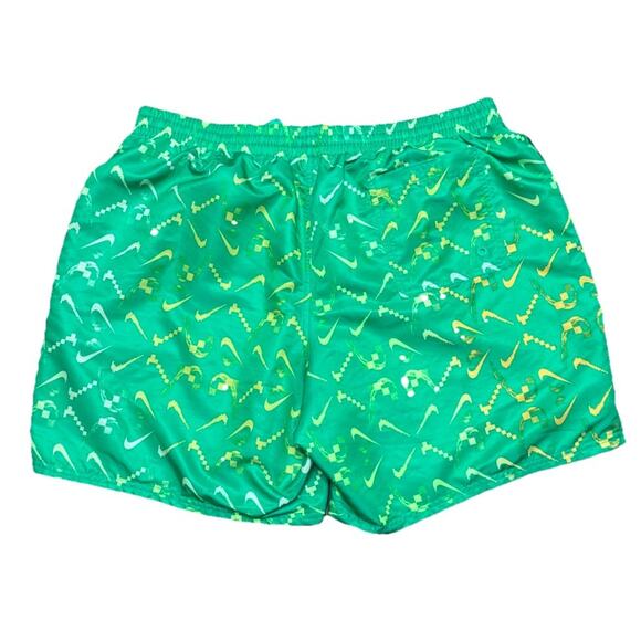 Nike Swim Trunks Mens 2XL Digi Swoosh Ombre Electric Algae Green Neon Retro 80s - Picture 3 of 8